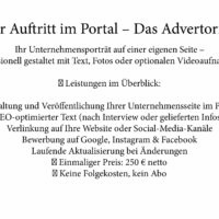 Advertorial Online im Baden-Baden Portal